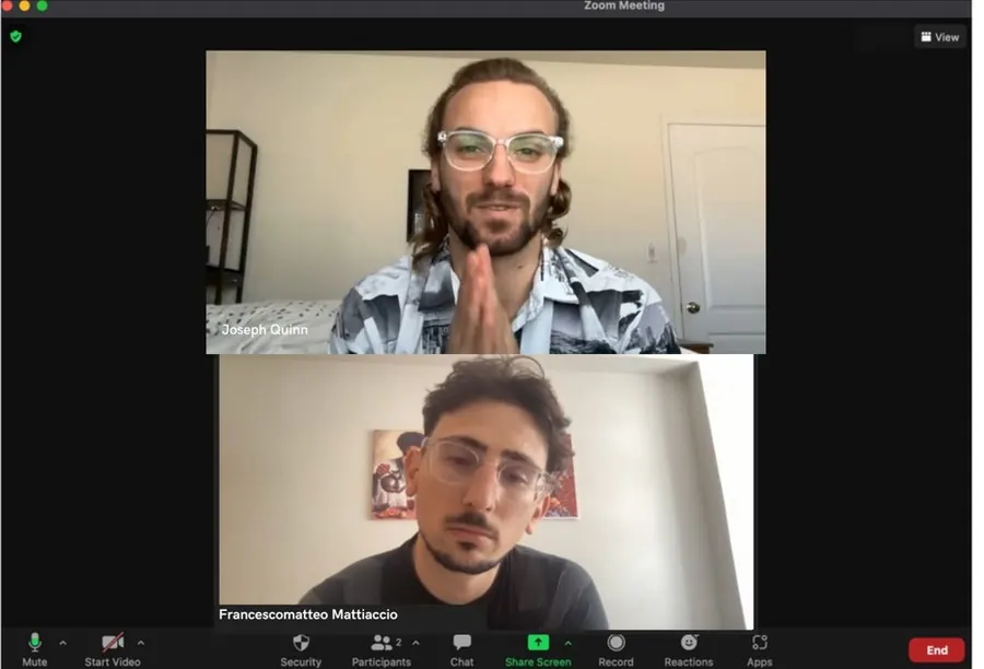 Videochiamata tra Francescomatteo e Michael Dallara