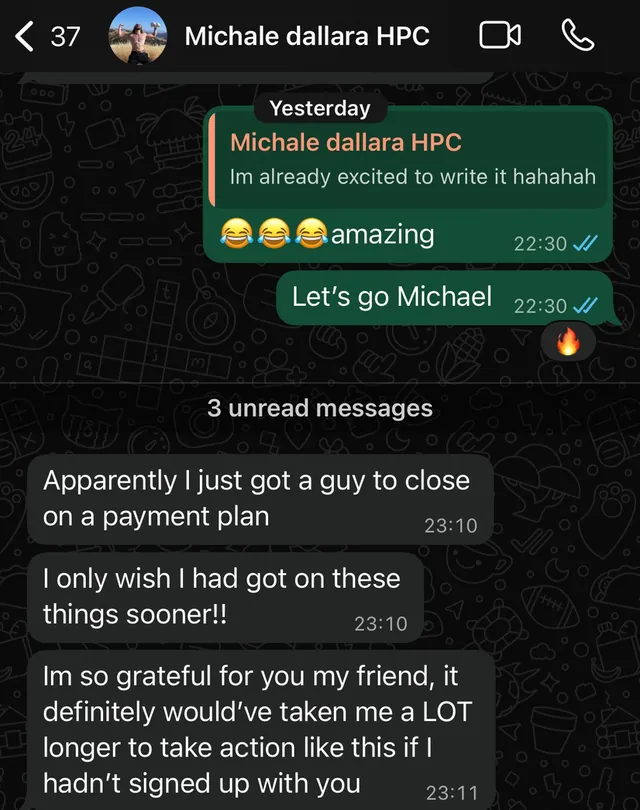 Messaggio di un cliente
