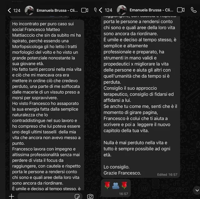 Messaggio di un cliente