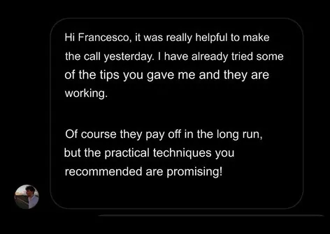 Messaggio di un cliente